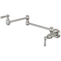 Pioneer Faucets Wall Mount Pot Filler, NPT, Potfiller, Brushed Nickel, Number of Holes: 1 Hole 2AM600-BN